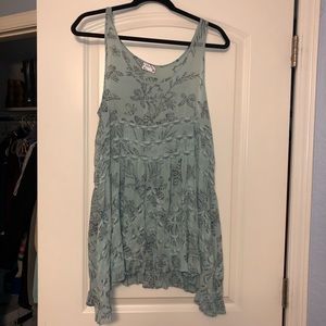 Turquoise Free People Slip